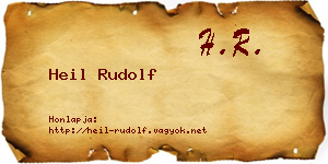 Heil Rudolf névjegykártya